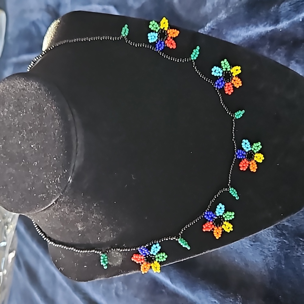 Seed beaded mexican necklace